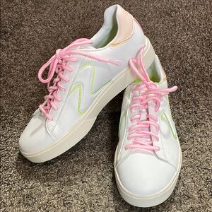 Super Fun Skechers Court Classics Neon Highlights Tennis Shoe